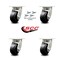 Service Caster 4 Inch Kingpinless Rubber on Steel Wheel Swivel Caster Set with Swivel Lock SCC SCC-KP30S420-RSR-BSL-4 - alternate 6